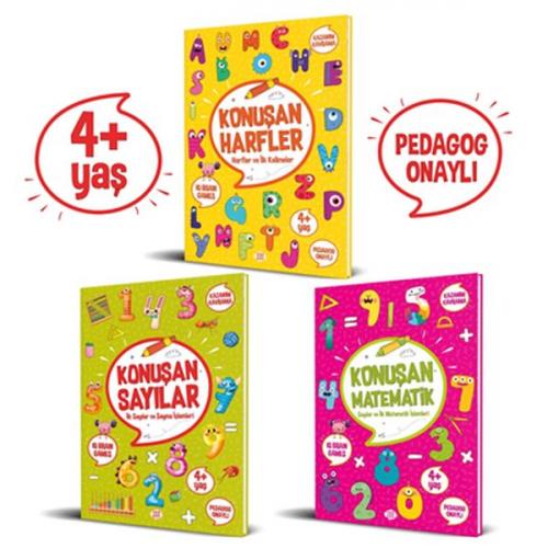 Kurye Kitabevi - Konuşan Etkinlikler Serisi +4 Yaş 3 Kitap Takım