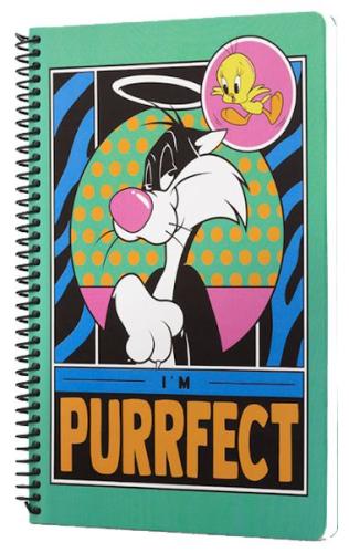 Kurye Kitabevi - Looney Tunes I'm Perrfect Spiralli Defter Yeşil