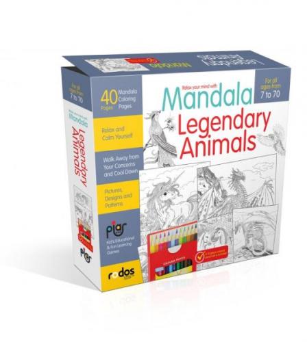Kurye Kitabevi - Mandala, Legandary Animals - For All Ages From 7 To 7