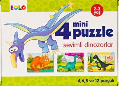 Kurye Kitabevi - Mini Puzzle-Sevimli Dinozorlar