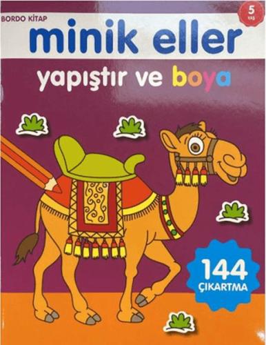 Kurye Kitabevi - Minik Eller Yapıştır Ve Boya - Bordo Kitap