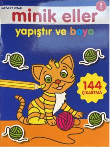 Kurye Kitabevi - Minik Eller Yapıştır Ve Boya - Lacivert Kitap