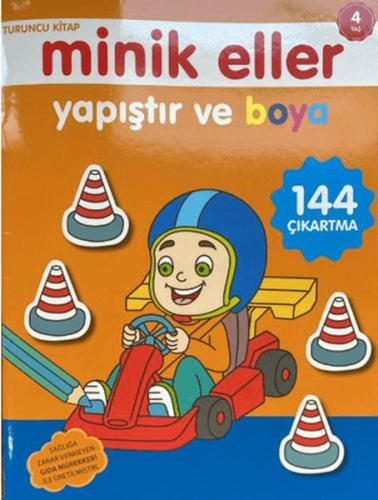 Kurye Kitabevi - Minik Eller Yapıştır Ve Boya - Turuncu Kitap