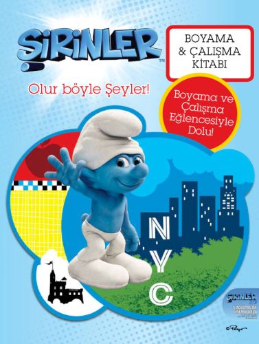 Kurye Kitabevi - Şirinler-Olur Böyle Şeyler! (Boyama Çalışma Kitabı)