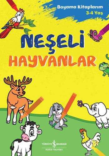 Kurye Kitabevi - Neşeli Hayvanlar - Boyama Kitaplarım 3-4 Yaş