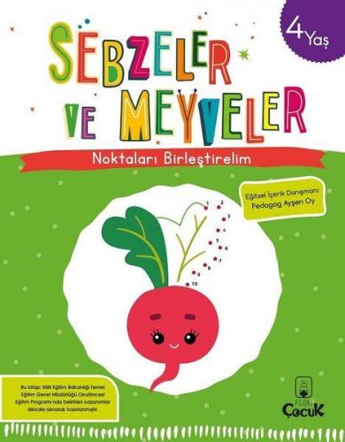 Kurye Kitabevi - Noktaları Birleştirelim Sebzeler ve Meyveler 4 Yaş