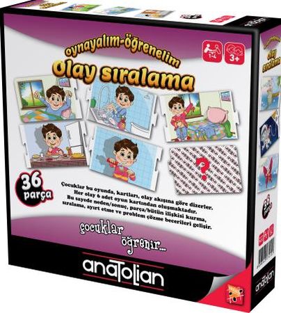 Kurye Kitabevi - Oynayalım-Öğrenelim Olay Sıralama 36 Parça +3 Yaş