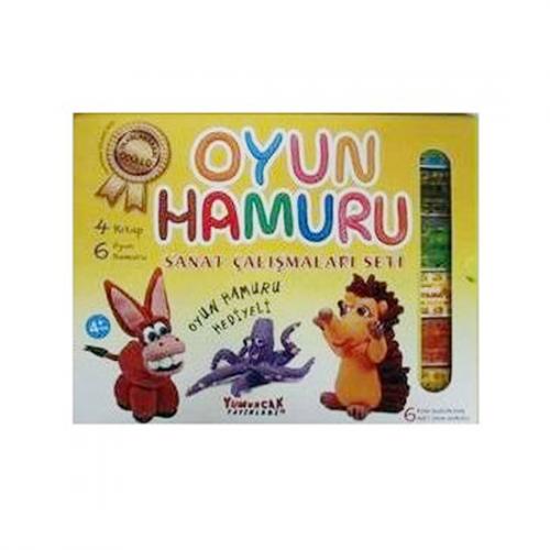 Kurye Kitabevi - Oyun Hamuru Sanat Çalışmaları Seti 4 Kitap 6 Oyun Ham