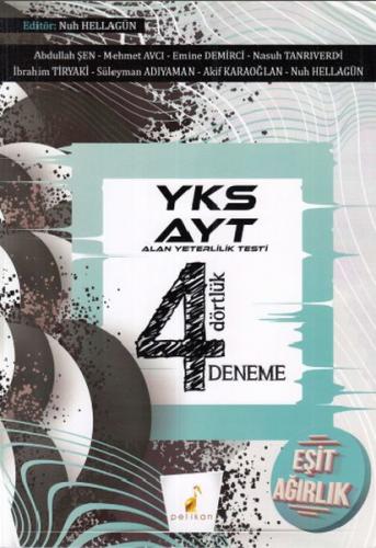 Kurye Kitabevi - Pelikan AYT Eşit Ağırlık 4 Dörtlük 4 Deneme Sınavı-YE