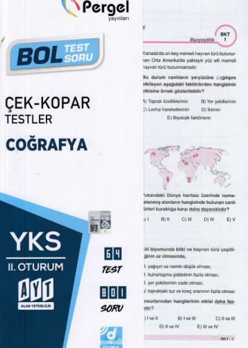 Kurye Kitabevi - Pergel YKS-AYT Coğrafya Çek Kopar Testler 2. Oturum-Y