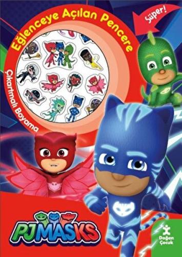 Kurye Kitabevi - Pjmasks Eğlenceye Açılan Pencere Çıkartmalı Boyama Ki