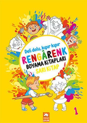 Kurye Kitabevi - Rengarenk Boyama Kitabı 1 - Sarı Kitap