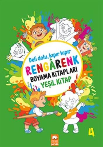 Kurye Kitabevi - Rengarenk Boyama Kitabı 4 - Yeşil Kitap