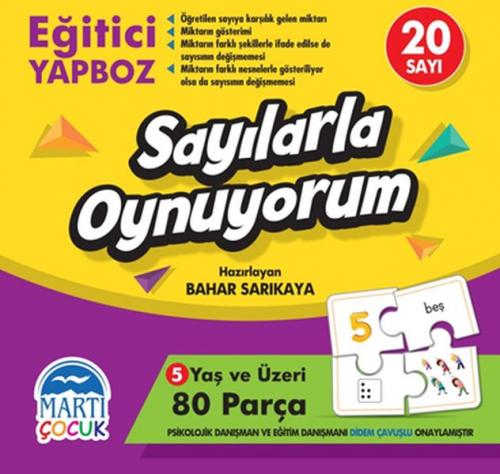 Kurye Kitabevi - Sayılarla Oynuyorum-Eğitici Yapboz 80 Parça