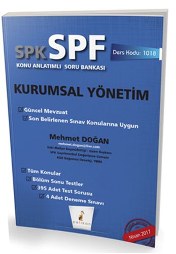 Kurye Kitabevi - Pelikan SPK-SPF Kurumsal Yönetim Konu Anlatımlı Soru 