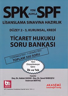 Kurye Kitabevi - SPF Ticaret Hukuku Soru Bankası