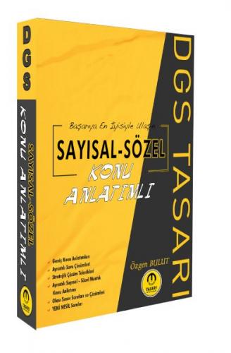 Kurye Kitabevi - Tasarı DGS Sayısal Sözel Yetenek Konu Anlatımı Tek Ki