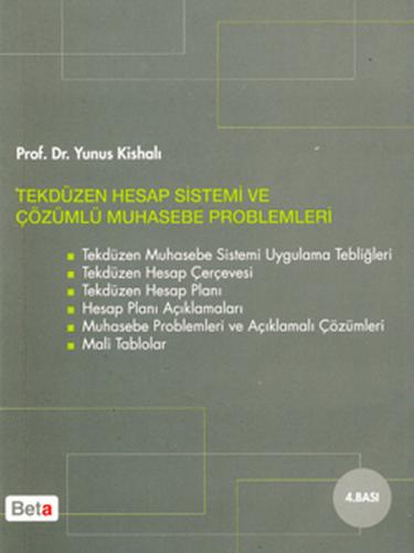 Kurye Kitabevi - Tekdüzen Hesap Sistemi ve Çözümlü Muhasebe Problemler