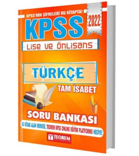 Kurye Kitabevi - Teorem 2022 KPSS Lise Ön Lisans Türkçe Tam İsabet Sor