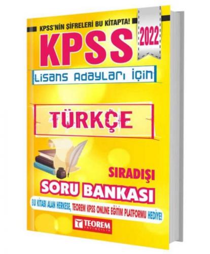 Kurye Kitabevi - Teorem 2022 KPSS Türkçe Sıradışı Soru Bankası