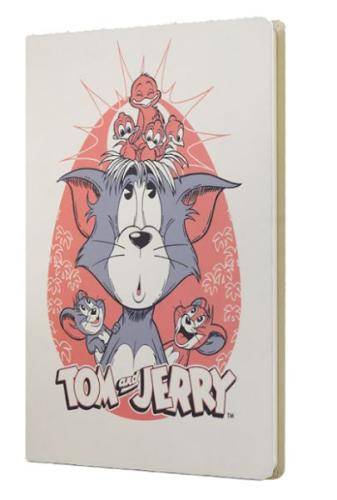 Kurye Kitabevi - Tom And Jerry Sert Kapak Butik Defter Krem