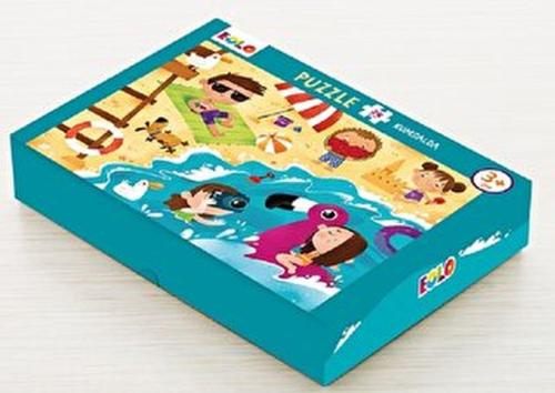 Kurye Kitabevi - Yer Puzzle-24 Parça Puzzle - Kumsalda