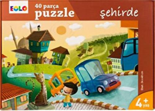 Kurye Kitabevi - Yer Puzzle-40 Parça Puzzle - Şehirde